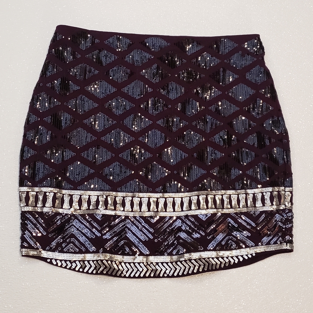 Express Sequin Mini Skirt